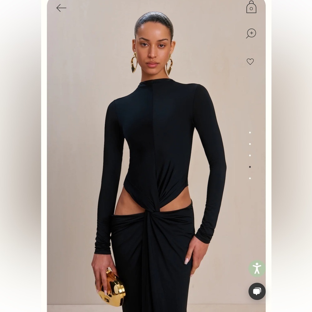 Cult Gaia Keri Dress Black Maxi cutout jersey slinky gown NWT Revolve $898 M - Picture 5 of 12